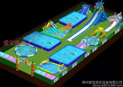 爱宝水上乐园产品厂家 山东泰安支架游泳池厂家 爆款充气泳池 水上运动产品 充气水池 充气游泳池 质量保证图片_高清图_细节图-郑州爱宝游乐设备 -